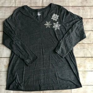 Lane Bryant LS Embellished Top Size 18/20